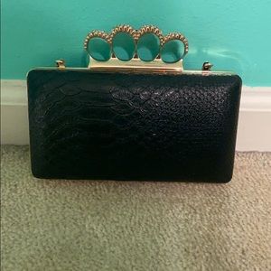 Natasha Couture knuckle box clutch